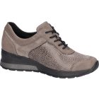 Waldlaufer Ortho Tritt fűzős cipzáras cipő H-Clara bőr/velúr/sztreccs szürke