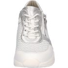 Waldlaufer Ortho Tritt fűzős cipzáras cipő H-Clara bőr/sztreccs fehér ezüst