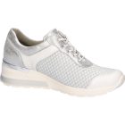 Waldlaufer Ortho Tritt fűzős cipzáras cipő H-Clara bőr/sztreccs fehér ezüst