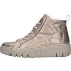 Waldlaufer kényelmi fűzős cipzáras bokacsizma H-Livia fényes bőr arany