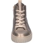 Waldlaufer kényelmi fűzős cipzáras bokacsizma H-Livia fényes bőr arany