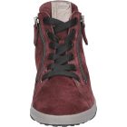 Waldlaufer kényelmi fűzős cipzáras bokacsizma H-Teresa velúr bordó