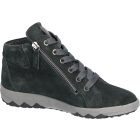 Waldlaufer kényelmi fűzős cipzáras bokacsizma H-Teresa velúr zöld