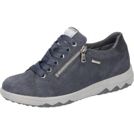   Waldlaufer TEX kényelmi fűzős cipzáras cipő H-Teresa velúr kék