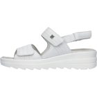 Waldlaufer kényelmi tépőzáras szandál H-Izzy bőr törtfehér