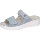 Waldlaufer kényelmi tépőzáras papucs H-Izzy bőr világoskék