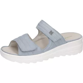   Waldlaufer kényelmi tépőzáras papucs H-Izzy bőr világoskék