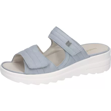 Waldlaufer kényelmi tépőzáras papucs H-Izzy bőr világoskék