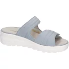Waldlaufer kényelmi tépőzáras papucs H-Izzy bőr világoskék