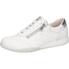 Waldlaufer kényelmi fűzős cipzáras cipő H-Poppy szarvasbőr fehér ezüst