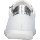 Waldlaufer kényelmi fűzős cipzáras cipő H-Poppy szarvasbőr fehér ezüst