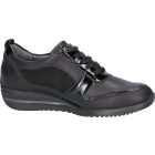 Waldlaufer kényelmi fűzős cipzáras cipő Himona bőr/lakkbőr fekete