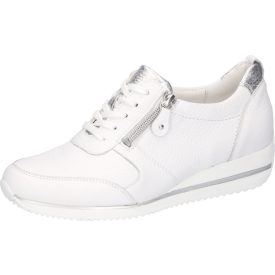   Waldlaufer kényelmi fűzős cipzáras cipő Himona szarvasbőr fehér ezüst