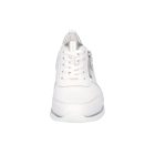 Waldlaufer kényelmi fűzős cipzáras cipő Himona szarvasbőr fehér ezüst