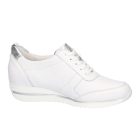 Waldlaufer kényelmi fűzős cipzáras cipő Himona szarvasbőr fehér ezüst