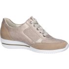 Waldlaufer kényelmi fűzős cipzáras cipő Himona nubuk/bőr bézs drapp