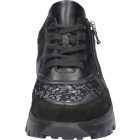 Waldlaufer kényelmi fűzős cipzáras cipő H-Ajala velúr/bőr fekete