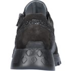 Waldlaufer kényelmi fűzős cipzáras cipő H-Ajala velúr/bőr fekete