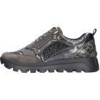 Waldlaufer Ortho Tritt fűzős cipzáras cipő H-Ajala velúr/lakkbőr/sztreccs szürke fekete