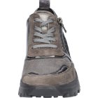 Waldlaufer Ortho Tritt fűzős cipzáras cipő H-Ajala velúr/lakkbőr/sztreccs szürke fekete