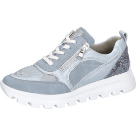   Waldlaufer Ortho Tritt fűzős cipzáras cipő H-Ajala nubuk/sztreccs világoskék