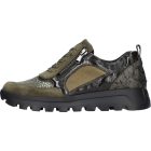 Waldlaufer Ortho Tritt fűzős cipzáras cipő H-Ajala velúr/lakkbőr/sztreccs zöld