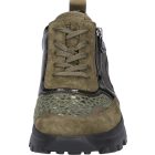 Waldlaufer Ortho Tritt fűzős cipzáras cipő H-Ajala velúr/lakkbőr/sztreccs zöld