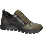 Waldlaufer Ortho Tritt fűzős cipzáras cipő H-Ajala velúr/lakkbőr/sztreccs zöld