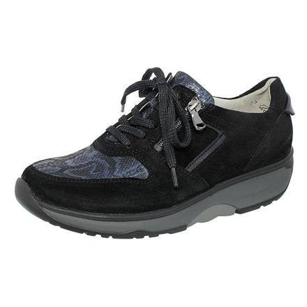 Waldlaufer dynamic fűzős cipzáras cipő H-Sonja nubuk fekete kék