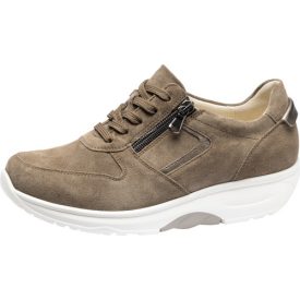   Waldlaufer dynamic gördülő talpú fűzős cipzáras cipő H-Sonja velúr sötétbézs bronz