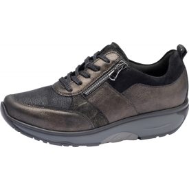   Waldlaufer dynamic gördülő talpú fűzős cipzáras cipő H-Sonja nubuk/sztreccs barna fekete