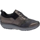 Waldlaufer dynamic gördülő talpú fűzős cipzáras cipő H-Sonja nubuk/sztreccs barna fekete