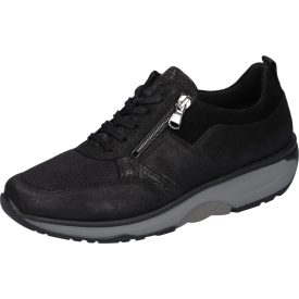   Waldlaufer dynamic gördülő talpú fűzős cipzáras cipő H-Sonja nubuk/velúr/sztreccs fekete