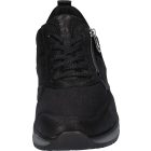 Waldlaufer dynamic gördülő talpú fűzős cipzáras cipő H-Sonja nubuk/velúr/sztreccs fekete