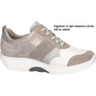 Waldlaufer dynamic gördülő talpú fűzős cipzáras cipő H-Sonja velúr/bőr/sztreccs szürke fehér drapp