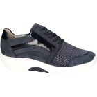 Waldlaufer dynamic gördülő talpú fűzős cipzáras cipő H-Sonja nubuk/lakkbőr/sztreccs sötétkék