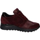 Waldlaufer Ortho Tritt fűzős cipzáras cipő Hiroko velúr/lakkbőr/sztreccs bordó