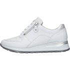 Waldlaufer Ortho Tritt fűzős cipzáras cipő Hiroko bőr/sztreccs fehér ezüst