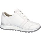 Waldlaufer Ortho Tritt fűzős cipzáras cipő Hiroko bőr/sztreccs fehér ezüst