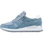 Waldlaufer Ortho Tritt fűzős cipzáras cipő Hiroko-Soft nubuk/sztreccs kék fehér